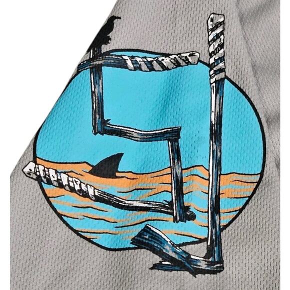 San Jose Sharks Promo Jersey Open Water Hockey Logo Gray Jeff McMillan Mens M - Picture 5 of 11